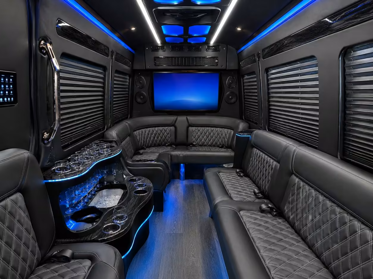 14 passenger sprinter limousine inside