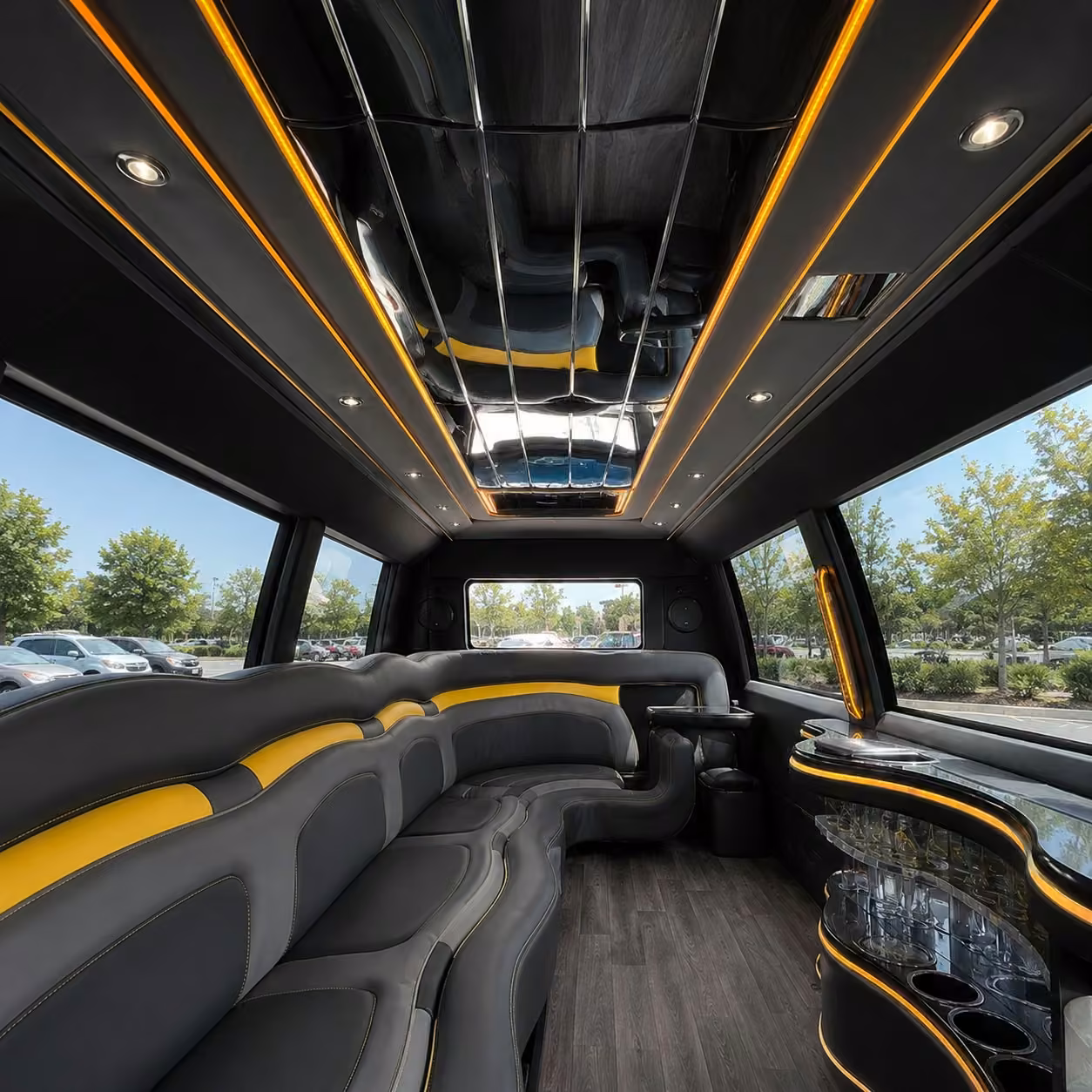 hummer limo inside